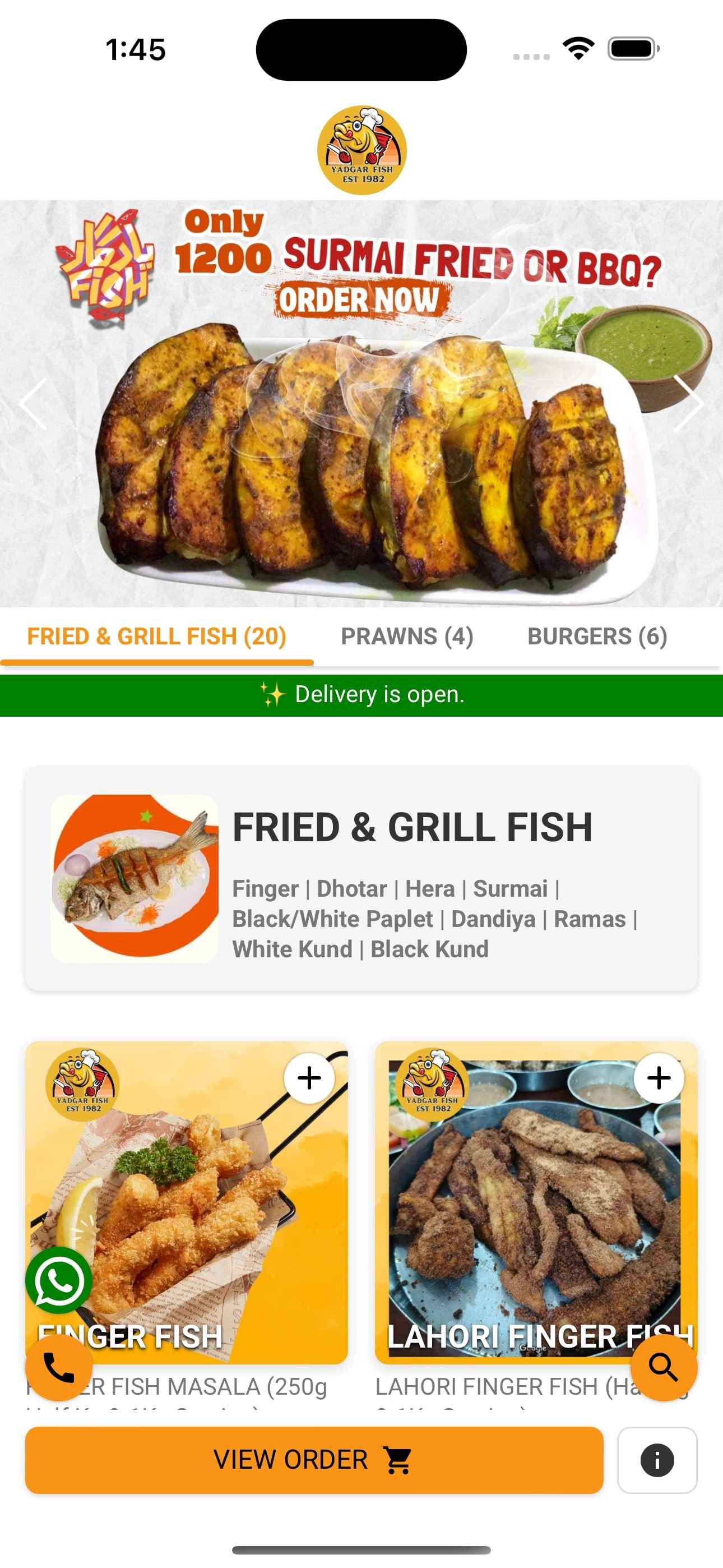 Online Ordering